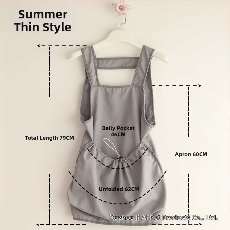 Katės priežiūros prijuostė – minkšta, kvėpuojanti, ketverių sezonų, plaukų neprilipo, tinkama laikyti kates parduotuvėse