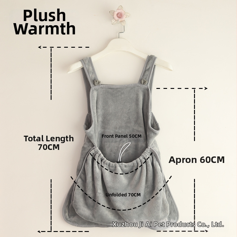 Katės priežiūros prijuostė – minkšta, kvėpuojanti, ketverių sezonų, plaukų neprilipo, tinkama laikyti kates parduotuvėse