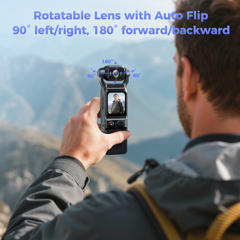 4K akciókamera giroszkóp-stabilizációval, kézben tartható, Wi‑Fi, vloghoz, 1.69 hüvelykes LCD, TF-kártya támogatás