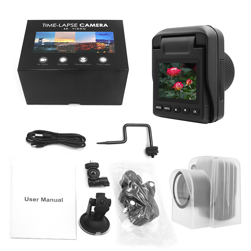 TL3000 cameră de timp pentru securitate pe șantier, imagini în condiții de iluminare redusă, vizualizare nocturnă color, 32 MP, F2.0, LCD 2.0, stocare pe card TF