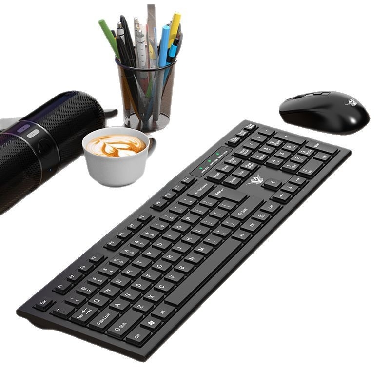 Km601 Set Tastatură și mouse wireless, 104 taste, 2.4G, ergonomic, Plug-and-Play