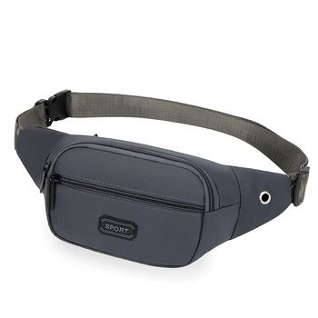Geantă de talie sport pentru bărbați, culoare solidă, material Oxford, respirabilă, impermeabilă, ușoară, anti-furt