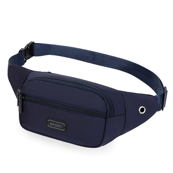 Geantă de talie sport pentru bărbați, culoare solidă, material Oxford, respirabilă, impermeabilă, ușoară, anti-furt