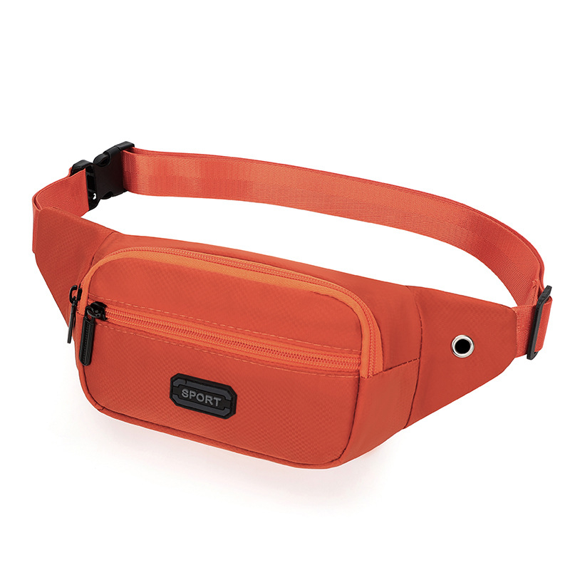 Geantă de talie sport pentru bărbați, culoare solidă, material Oxford, respirabilă, impermeabilă, ușoară, anti-furt