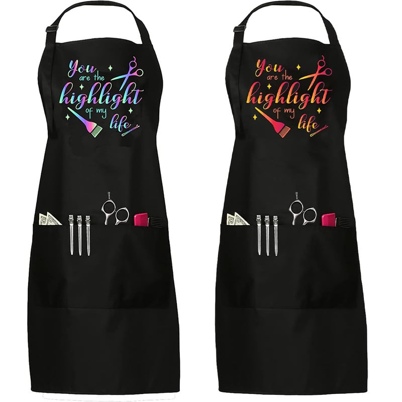 Șorț din poliester fără mâneci, cu finisaj anti-murdărie și imprimeu – stil modern minimalist