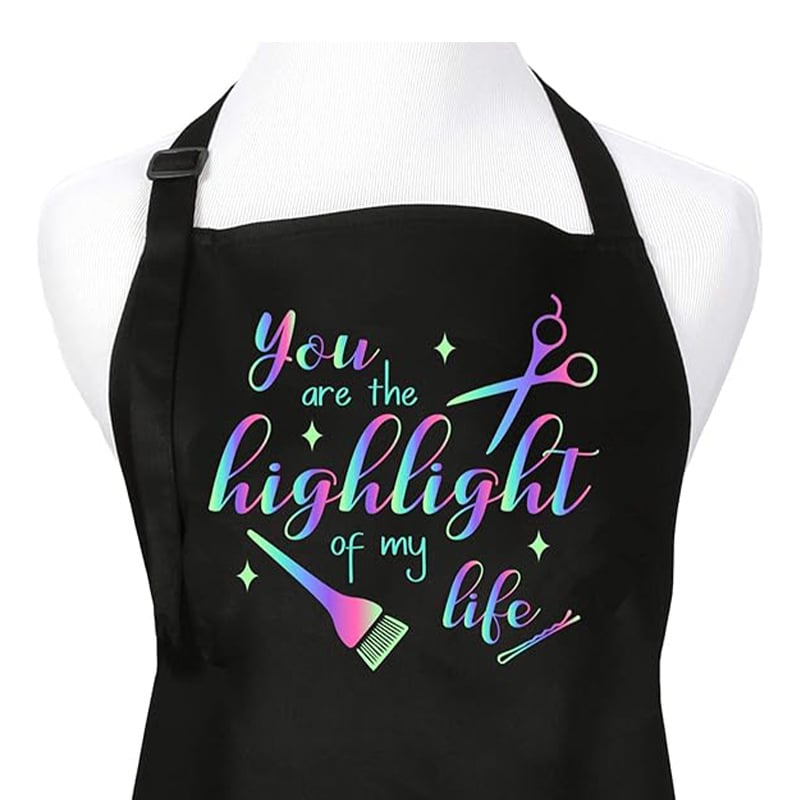 Șorț din poliester fără mâneci, cu finisaj anti-murdărie și imprimeu – stil modern minimalist