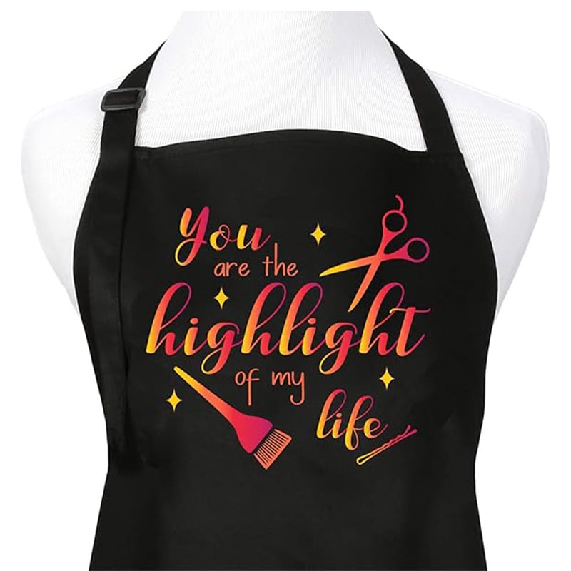 Șorț din poliester fără mâneci, cu finisaj anti-murdărie și imprimeu – stil modern minimalist