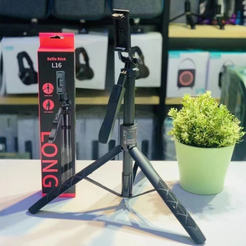 Feisende bețișor de selfie din aliaj de aluminiu, stabilizare anti vibrații, design extensibil, cap pan-tilt, telecomandă Bluetooth și iluminare auxiliară