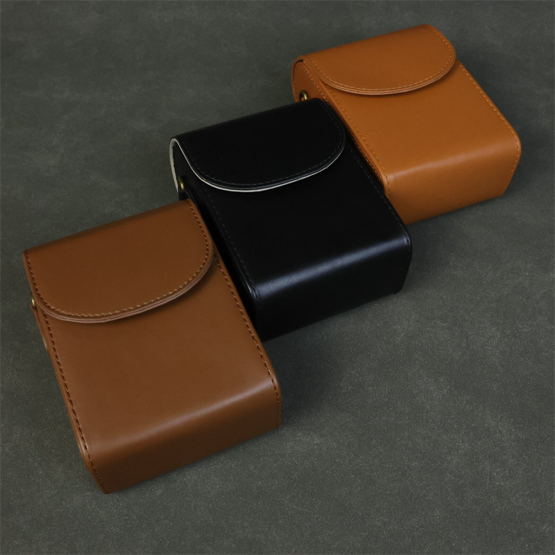 PU bőr kamera táska Canon G7X II / SX740 és Sony RX100 ZV1M2 – kézitáska, flanel bélés, 2023 tavasz megjelenés, uniszex