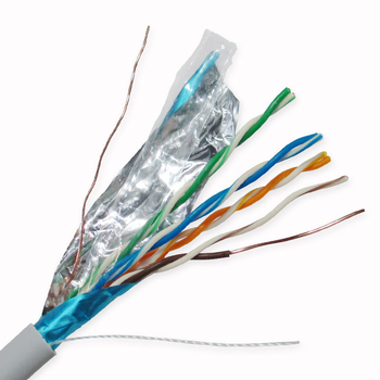 Cat5e FTP aizsargāts Ethernet kabelis, 24 AWG, 0,48 mm copper-clad aluminum vadītājs