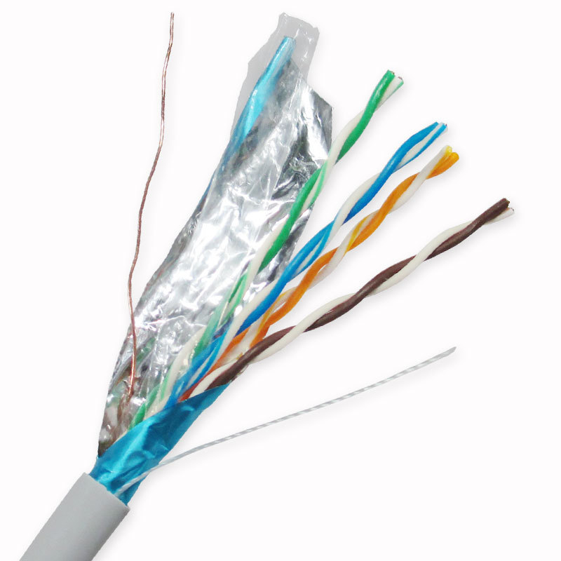 Cat5e FTP aizsargāts Ethernet kabelis, 24 AWG, 0,48 mm copper-clad aluminum vadītājs