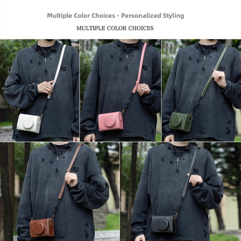 Taška na fotoaparát pre Sony ZV-E10 a Canon PowerShot V1 - PU koža, štýl kabelky, Unisex, Jar 2025