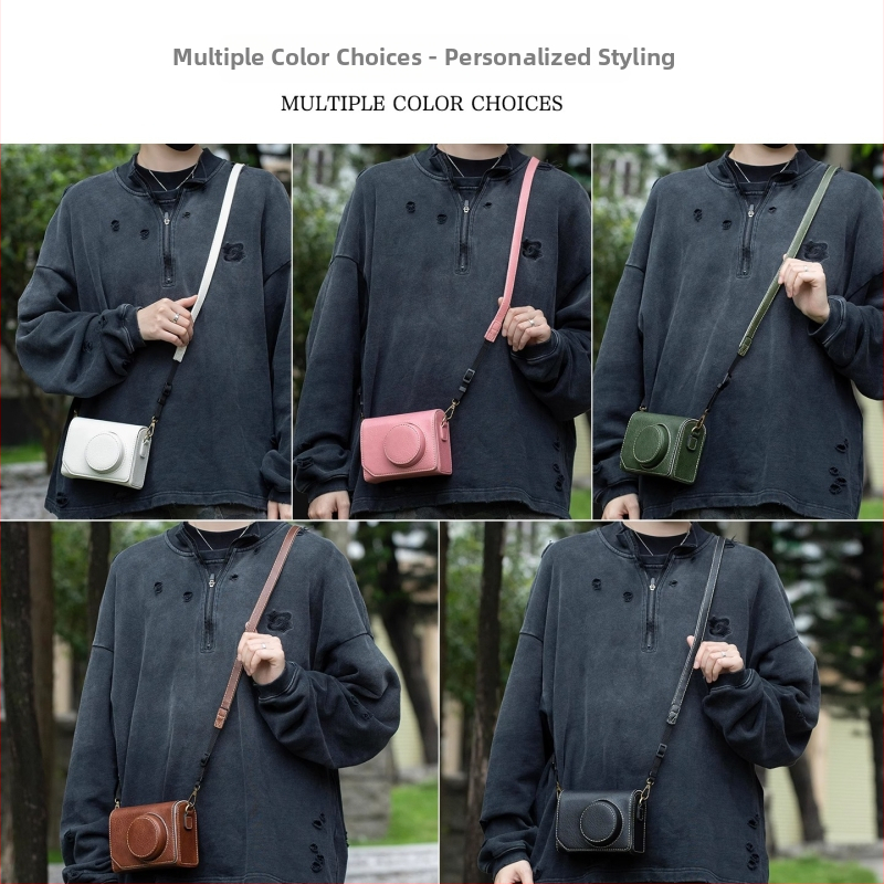 Taška na fotoaparát pre Sony ZV-E10 a Canon PowerShot V1 - PU koža, štýl kabelky, Unisex, Jar 2025