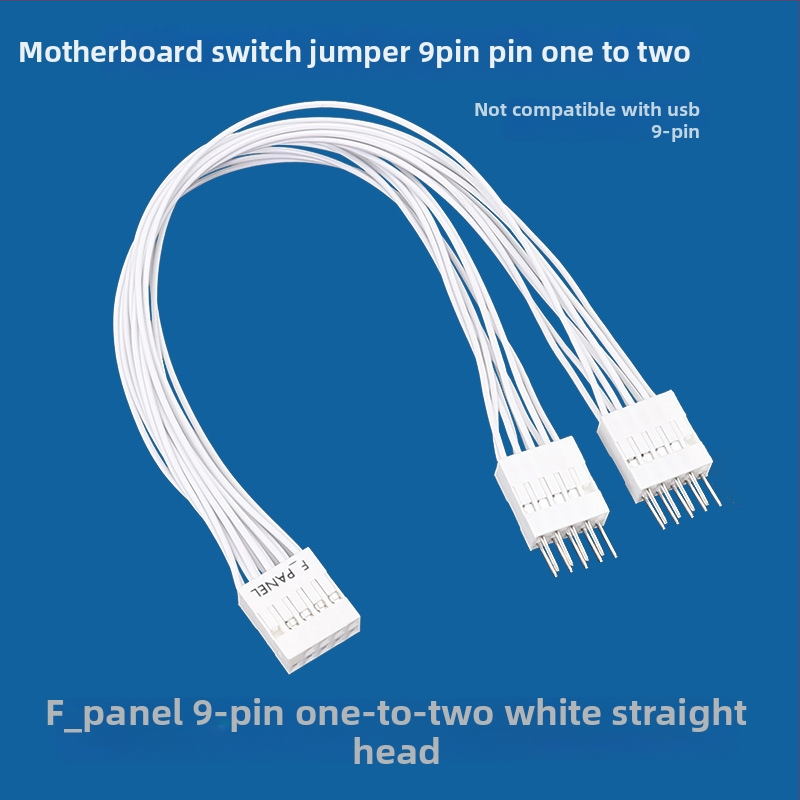 Jumper kábel s 9-pinmi pre desktopovú základnú dosku, predný panel a skrinku – dvojité ovládanie