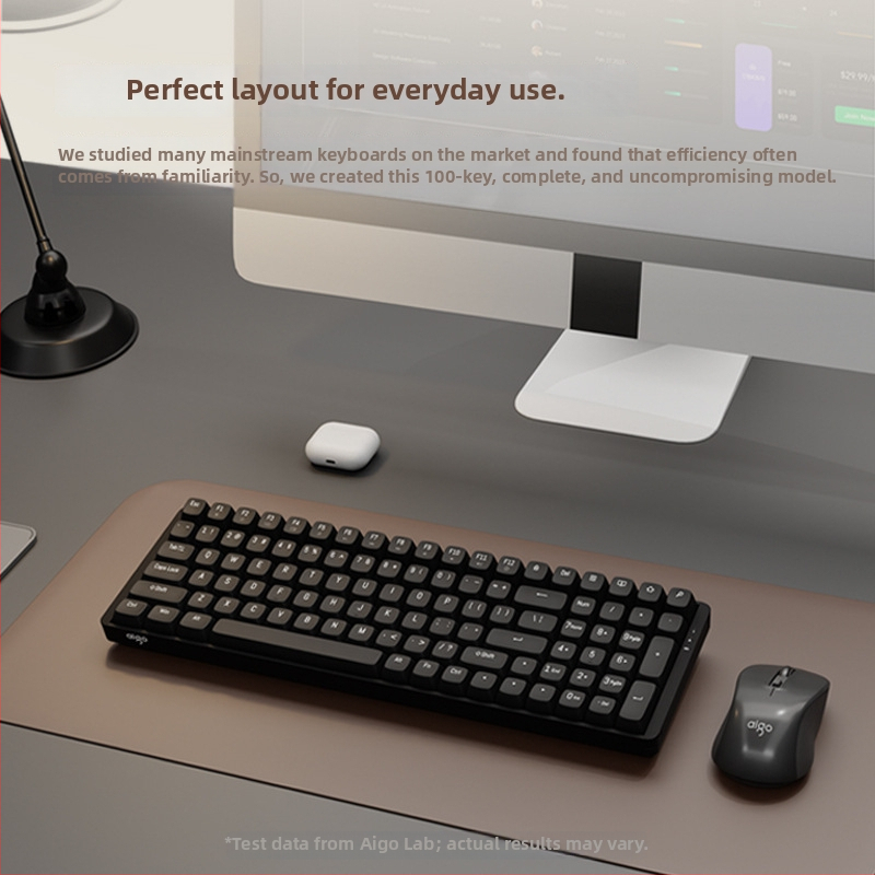 Set CK100 tastatură mecanică fără fir și mouse – Brand Aigo/Patriot, Model CK100, compatibil cu desktop și laptop