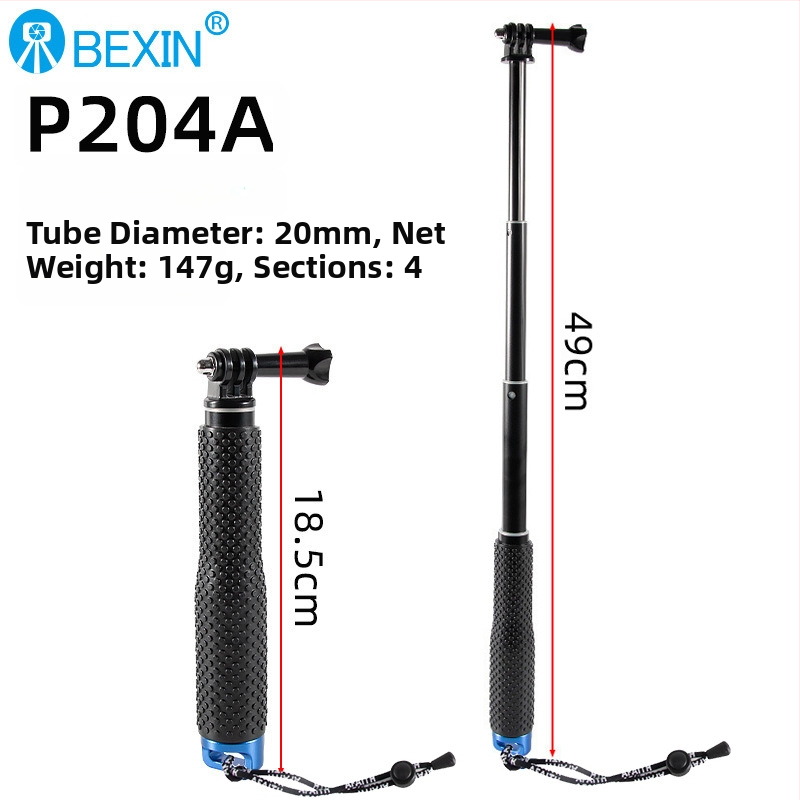 Selfie lazda, aliuminio lydinys, 4 dalys, apkrova 2–5 kg, skirtas Motion Camera