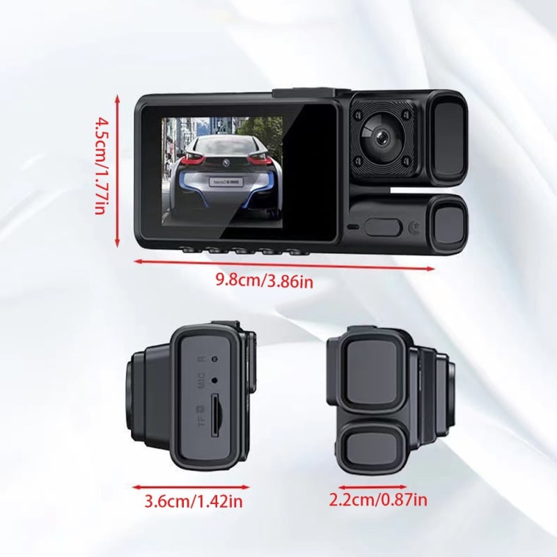 4K auto DVR sa WiFi, 170° široki kut, 24-satno pohranjivanje, trostruko snimanje