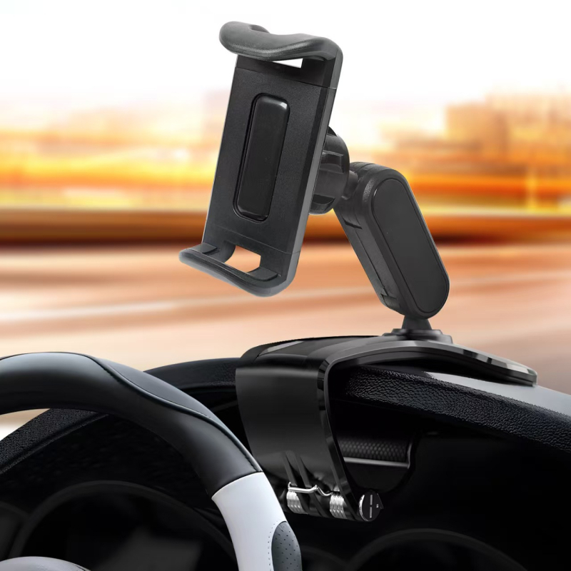 Držač za telefon u automobilu, za ploču instrumenta i retrovizor, Višenamjenski držač navigacije, Plastika, Mogućnost prilagodbe