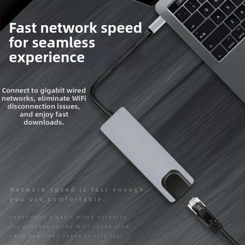 Päť v jednom Type-C dokovacia stanica – USB-C rozhranie, 5 Gbps, napájanie cez zbernicu