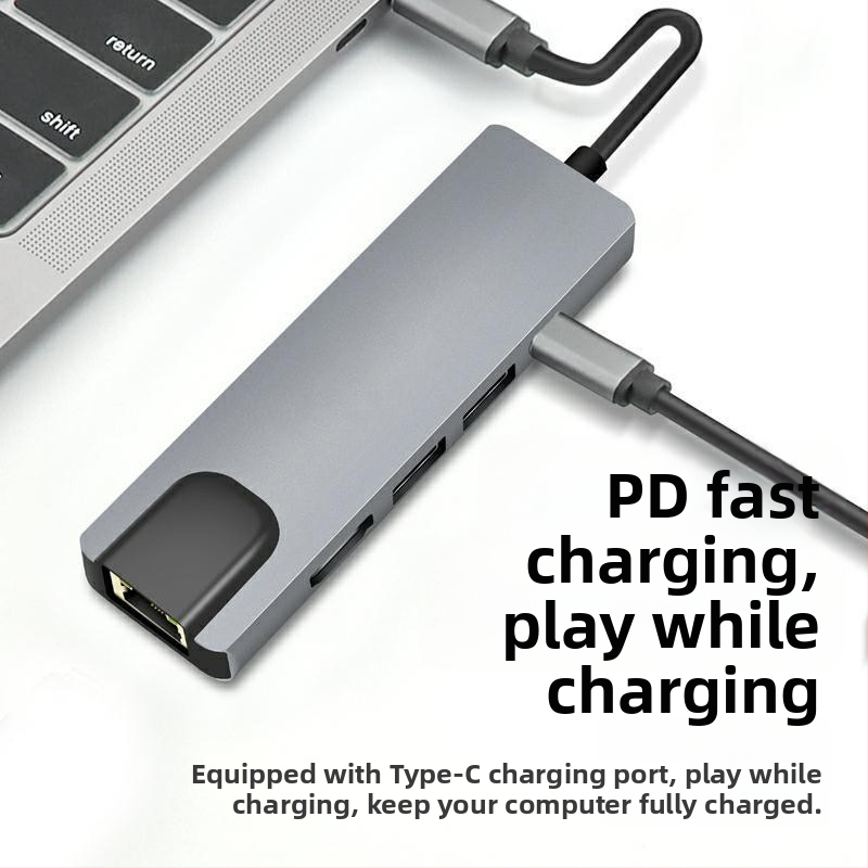 Päť v jednom Type-C dokovacia stanica – USB-C rozhranie, 5 Gbps, napájanie cez zbernicu