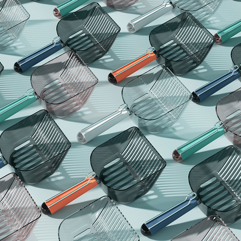 Lingură din plastic pentru nisip de pisici, cu sită de curățare cu găuri - Utilizare generală, ABS, Disponibilitate globală, Brand MJY