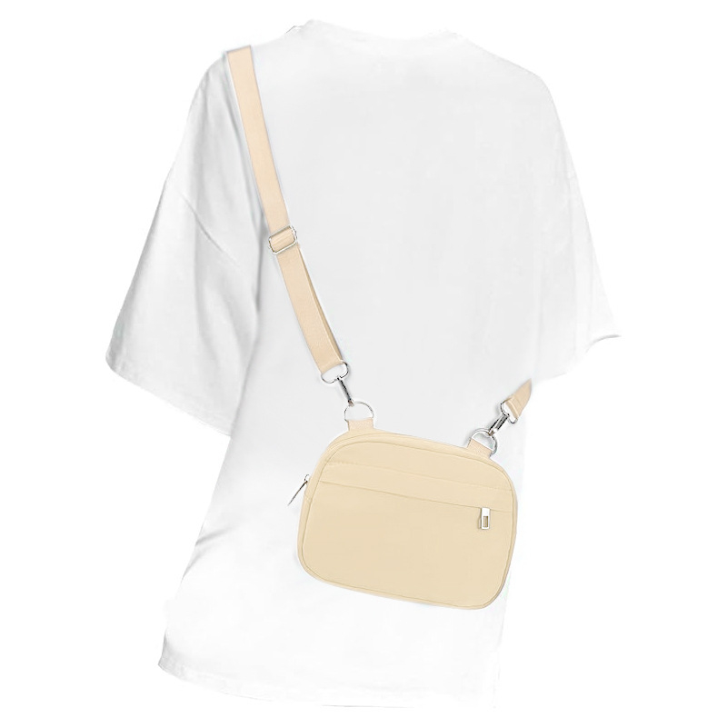 Ženska Lulu torba za crossbody i pojas s podesivim odvojivim remenom, vodootporna poliester torba s patentnim zatvaračem, džepovi za telefon i ID, svakodnevni stil s logom