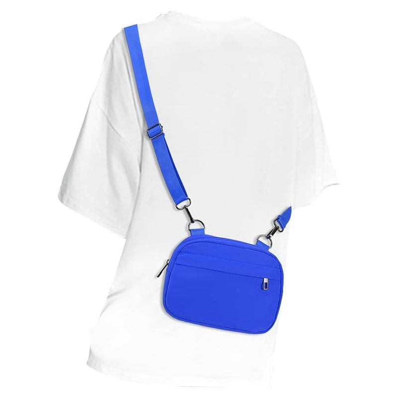 Ženska Lulu torba za crossbody i pojas s podesivim odvojivim remenom, vodootporna poliester torba s patentnim zatvaračem, džepovi za telefon i ID, svakodnevni stil s logom
