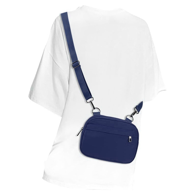 Ženska Lulu torba za crossbody i pojas s podesivim odvojivim remenom, vodootporna poliester torba s patentnim zatvaračem, džepovi za telefon i ID, svakodnevni stil s logom
