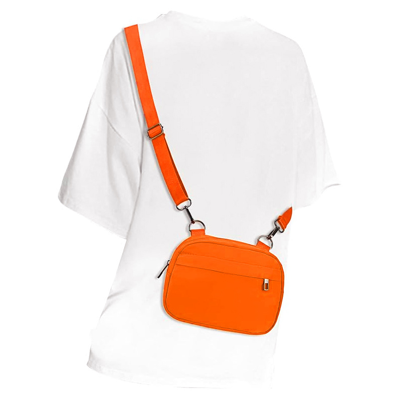 Ženska Lulu torba za crossbody i pojas s podesivim odvojivim remenom, vodootporna poliester torba s patentnim zatvaračem, džepovi za telefon i ID, svakodnevni stil s logom