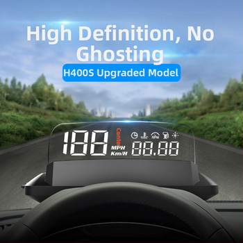 Automobilio HUD (Head-Up Display) su OBD, universalus, daugiafunkcinis, greitis, degalų sąnaudos ir laiko rodmenys