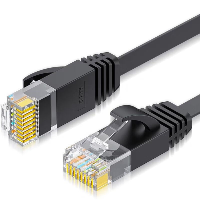 Flat CAT6 δίκτυο καλώδιο, 8 πυρήνων, αλουμίνιο επενδεδυμένο με χαλκό, RJ-45 σύνδεσμος, 1000 Mbps