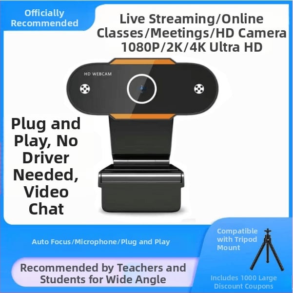 Smart PTZ kamera pre stolný počítač, 4K rozlíšenie, USB 2.0 rozhranie, 0,8 MP senzor, bez ovládačov, plug-and-play