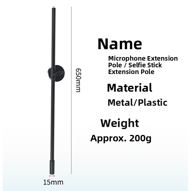 Rich Daudzfunkcionālais šķērsvirziena stienis mikrofonam un viedtālrunim, regulējams, metāls/plastiks