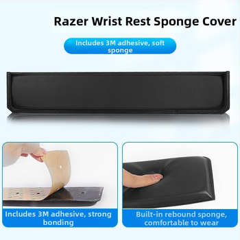 Ādas tastatūras plaukstas atbalsta paliktnis Razer Black Widow Spider Elite Edition – spēlēm, 104 tausti, viegli tīrāms