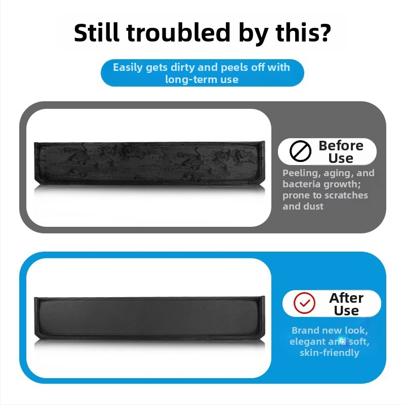 Ādas tastatūras plaukstas atbalsta paliktnis Razer Black Widow Spider Elite Edition – spēlēm, 104 tausti, viegli tīrāms