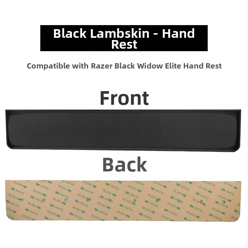 Ādas tastatūras plaukstas atbalsta paliktnis Razer Black Widow Spider Elite Edition – spēlēm, 104 tausti, viegli tīrāms