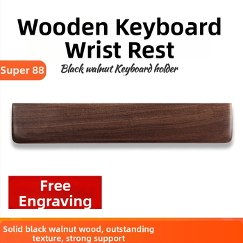Mehāniskās tastatūras plaukstas balsts – Ciets koks, nodilumizturīgs, ērtā plaukstas un pele balsts spēlēm, pielāgojams