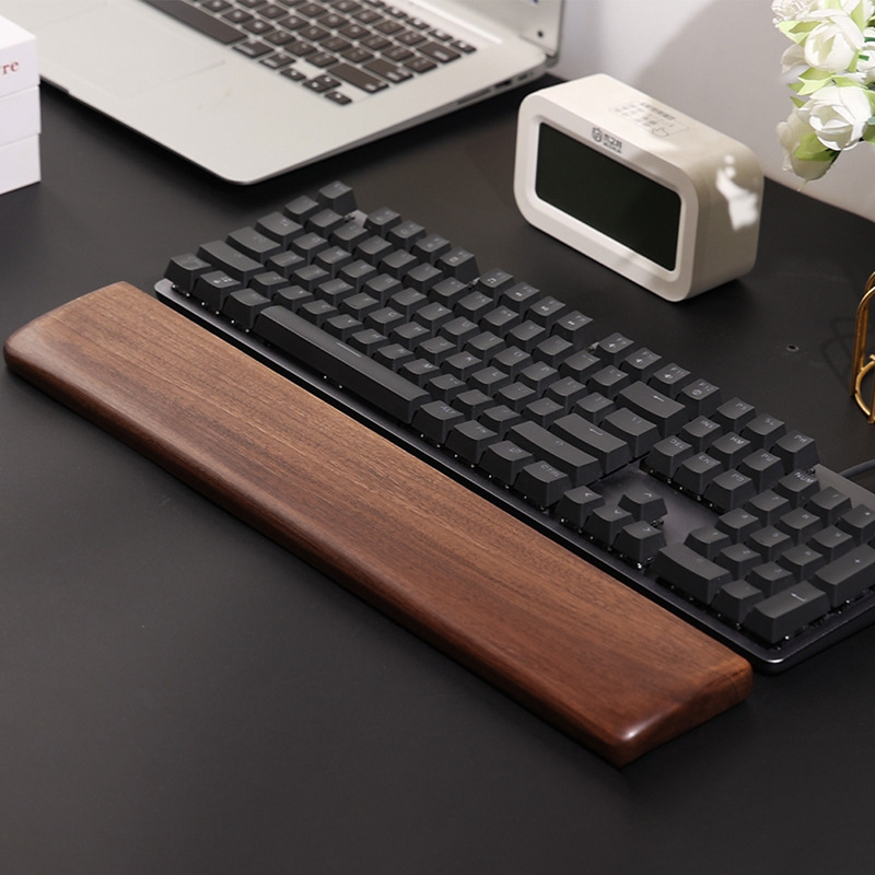 Suport pentru încheietura mâinii pentru tastatură mecanică – Lemn masiv, rezistent la uzură, sprijin confortabil pentru palmă și mouse, personalizabil