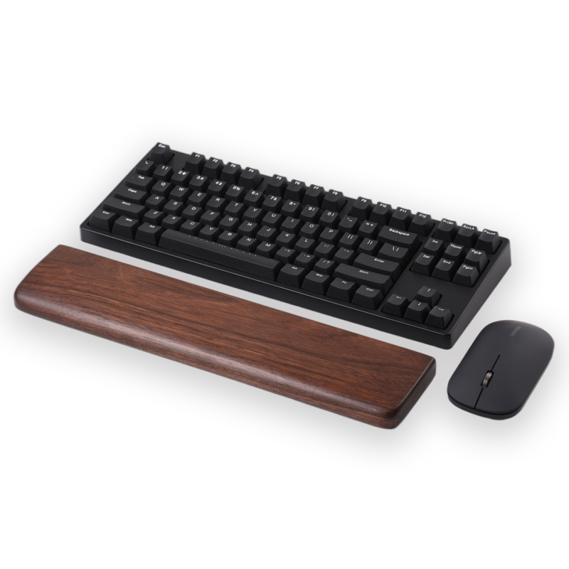 Suport pentru încheietura mâinii pentru tastatură mecanică – Lemn masiv, rezistent la uzură, sprijin confortabil pentru palmă și mouse, personalizabil