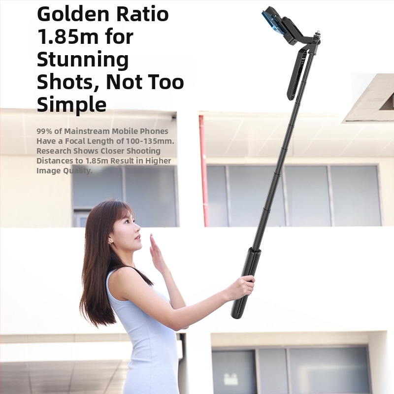P530 kovový tripod na selfie s Bluetooth diaľkovým ovládaním, stabilizátorom a LED svetlom
