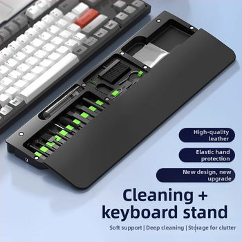 Kit de curățare pentru gaming și birou – suport silicon pentru încheietura tastaturii, anti-alunecare, ușor de curățat, model AL202511054