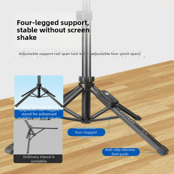 Yunteng XC90 četveronožni selfie štap s Bluetooth daljinskim upravljačem, stabilizirajući držač za telefon i akcijsku kameru, iz legure