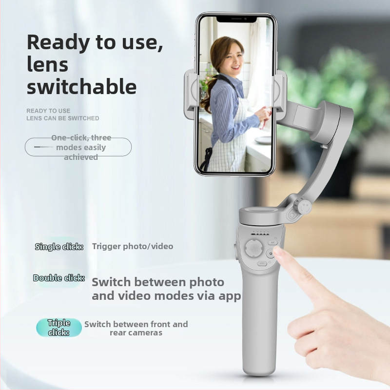 TOKQI M01 Rokas gimbāls ar trim asīm, sejas sekošanu un Bluetooth