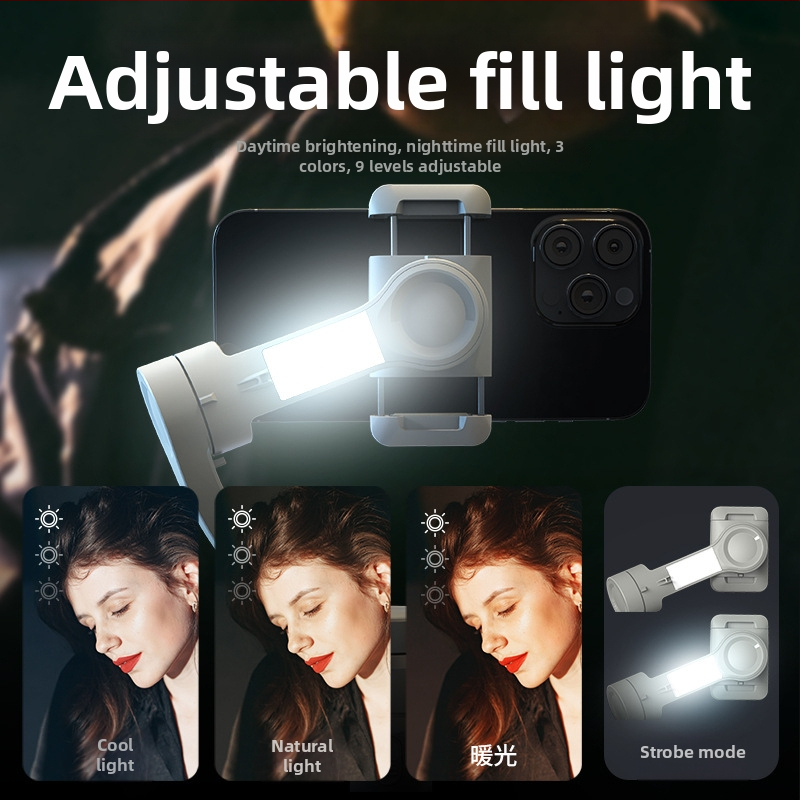 TOKQI M01 Rokas gimbāls ar trim asīm, sejas sekošanu un Bluetooth