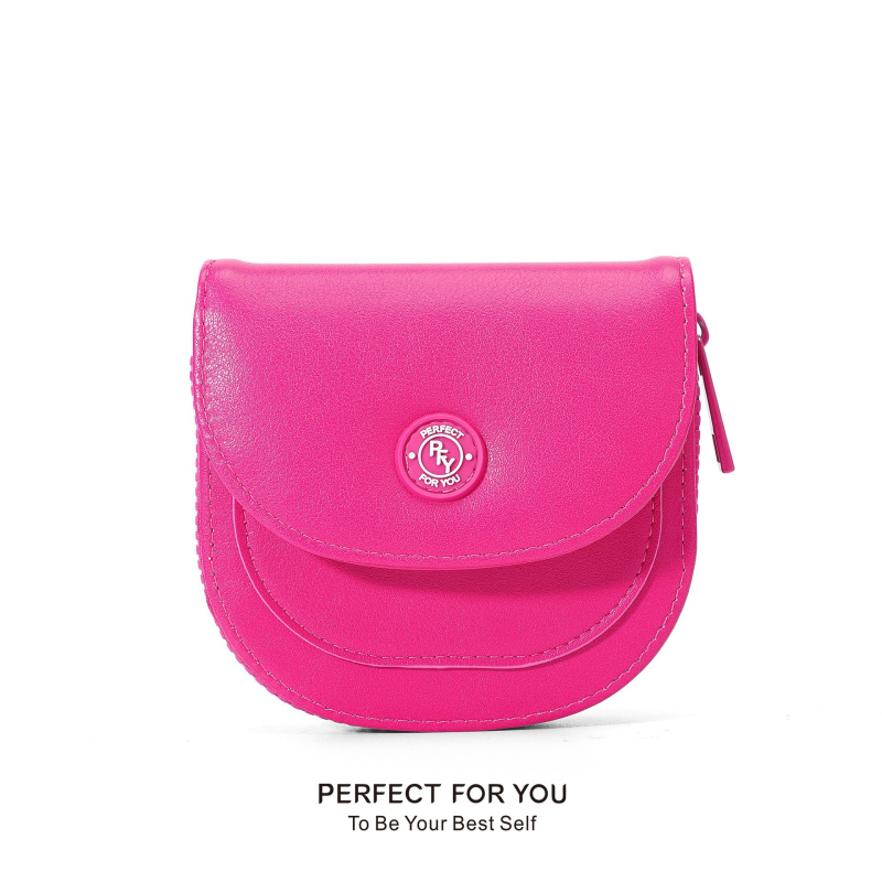 Ženski PU novčanik, više pretinaca za kartice, pretinac za novčiće, kompaktni polukružni dizajn, gradski minimalistički stil, podstava od poliestera