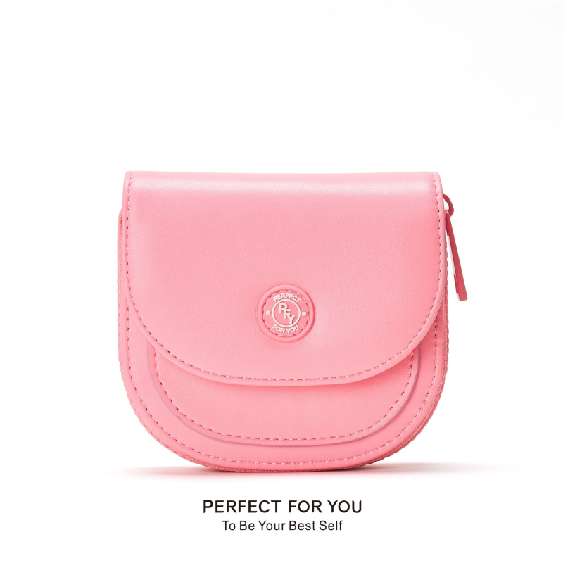 Ženski PU novčanik, više pretinaca za kartice, pretinac za novčiće, kompaktni polukružni dizajn, gradski minimalistički stil, podstava od poliestera