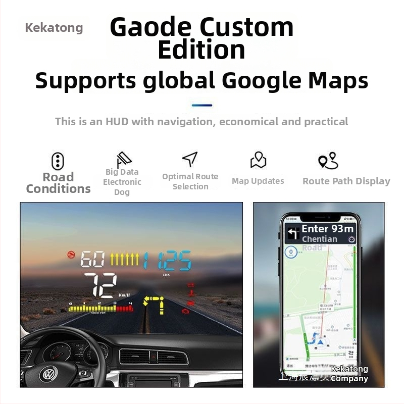 Univerzálny HUD pre auto s HD OBD displejom, plávajúci projekčný displej a bezdrôtový Bluetooth mikrofón