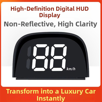 HUD radarės greičio matuoklis automobiliui - realaus laiko greičio rodymas, šviesoforų greičio matavimas, degalinių priminimas - Modelis Y01, USB maitinimas, 1.0 tikslumas, 24V