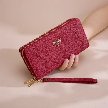 Ženski dugi novčanik s dvostrukim zatvaračem, velikog kapaciteta (PU materijal, podstava od poliestera, vodootporan)