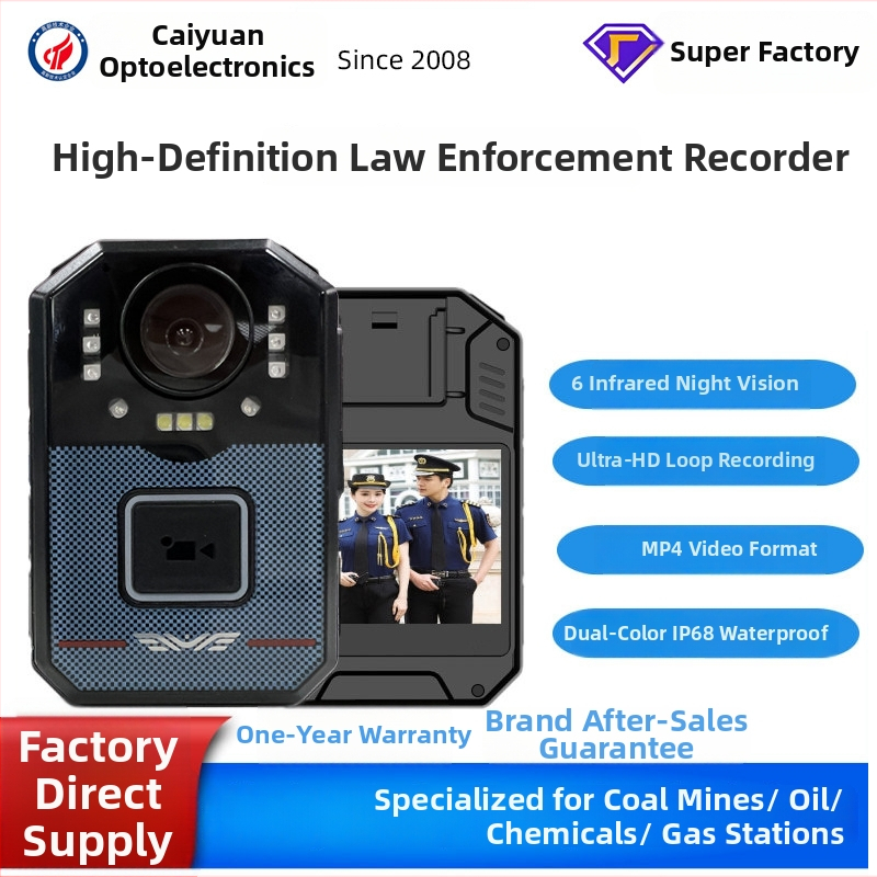 Policajná kamera na nosenie na tele - Nočné videnie 2K, predné hrudné uchytenie, prenášateľný infrazáznam